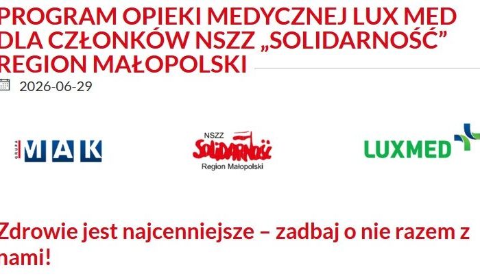Dodatkowa opieka medyczna firmy LUXMED dla członków